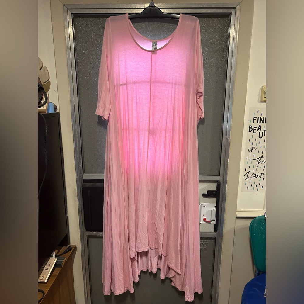 **2/$20** Pink Asymmetrical Hem Dress
